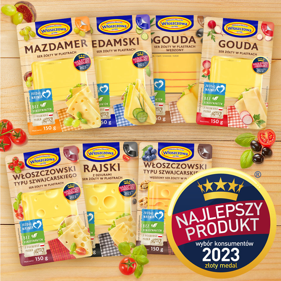 Sery żółte Włoszczowa najlepszym produktem wg Polaków